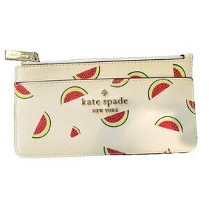 Kate Spade - Staci Watermelon Fun Print Large Slim Bifold Card Holder Wallet
